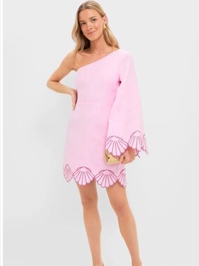Tuckernuck - Pink One-Shoulder Seashell Surina Mini Dress